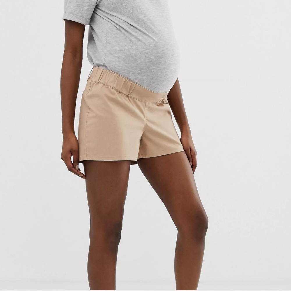ASOS maternity shorts below bump